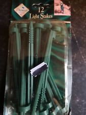 Christmas Lights Green Plastic Holding Stakes 100mm Long Pack 10