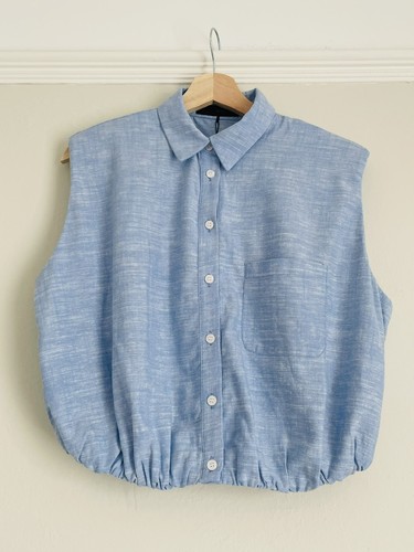 Zara linen blend puff - linen,
