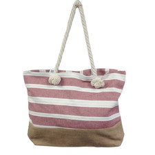 Pink Striped Patterned Large
