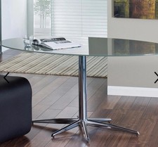 Dwell Glass Oval Shaped Dining Table