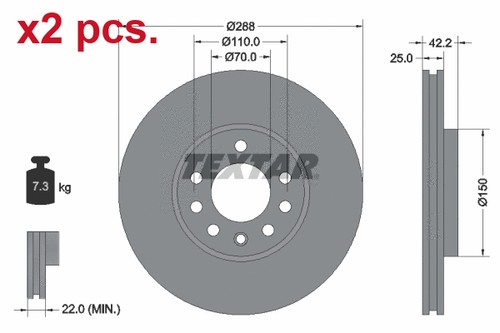 Pcs front rear - x2,