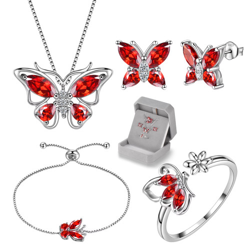 January birthstone jewelry set - january,