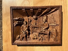 Bas Relief Plaque Illustrating A Clog Makers
