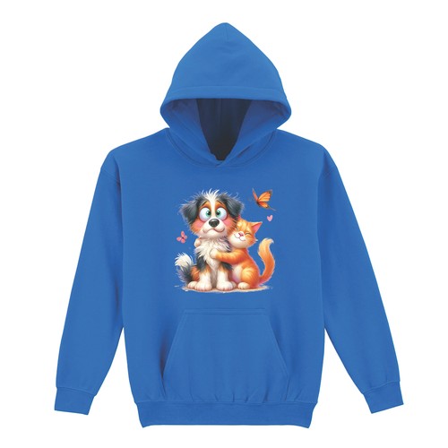 Dog cat hugging - dog, animals