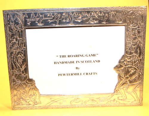Curling themed pewter photo - pewter,