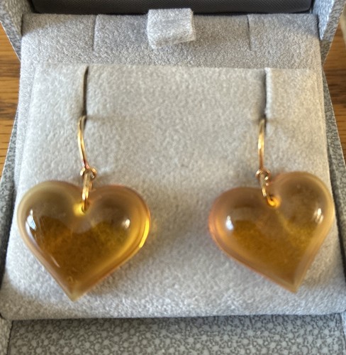 Lalique stunning amber heart - stunning,
