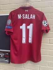 Liverpool 2018-19 Home Football Shirt Men’s Medium #11 M.SALAH Champions League