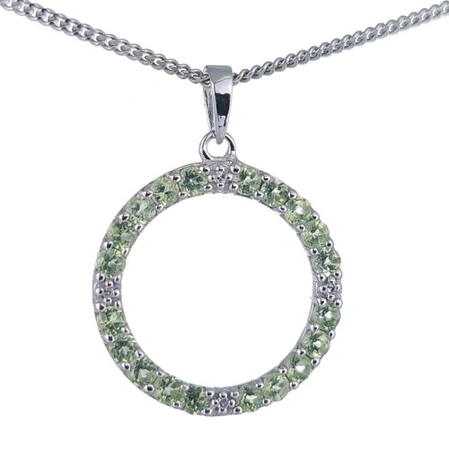 Peridot necklace sterling - peridot,