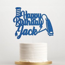 Barber Stylist Cake Topper Personalised Birthday Cake Decor Hair Cutting Glitter