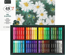 Artecho Oil Pastels Set of 48 Colors, Soft Oil Pastels for Art Painting, Drawing