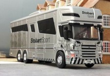 1:76 Eddie Stobart Scania Horsebox Highline P380 Oakley Scale Race Polo Horse