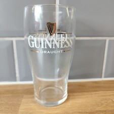 Classic Guinness Draught Pint Glass Stout Larger Beer Home Bar Pub Man Cave 