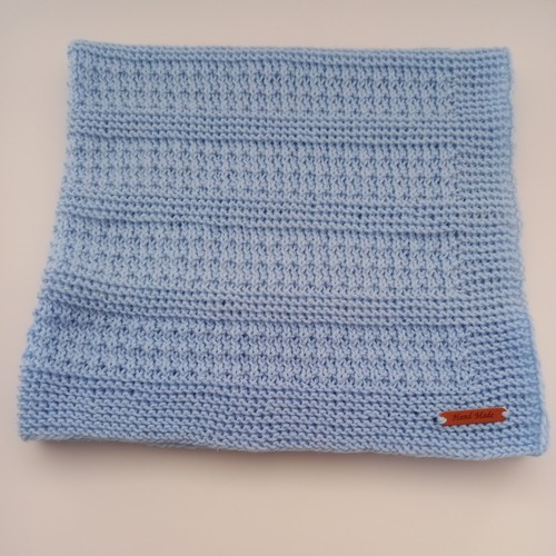 Blue hand knitted baby - blue,