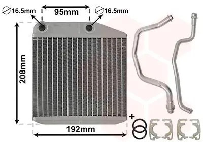 Heater core brazed cooling - brazed,