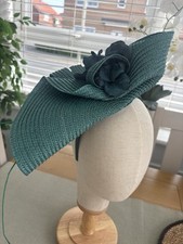 Teal Coloured Fascinator With Headband Brand New Wedding Ladies Day Hat
