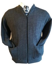 Mens Zip Up Plain Cardigan