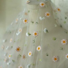 New Daisy Flower Lace Fabric