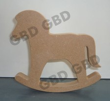 Rocking horse shape mdf 150mm - mdf, (150mm