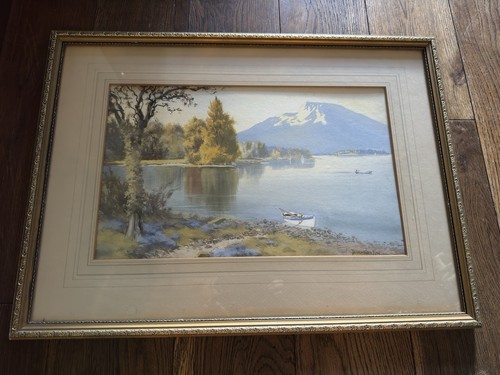Antique watercolour loch - antique,