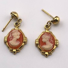 VINTAGE Cameo Earrings Raised