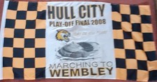 HULL CITY, Play off final 2008 Wembley. flag. FREE UK POSTAGE 