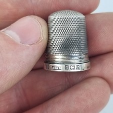 Vintage Solid Silver Thimble Birmingham 1958 James Swann & Son