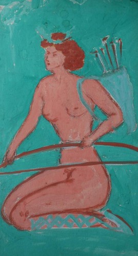 Vintage painting by monique - painting,