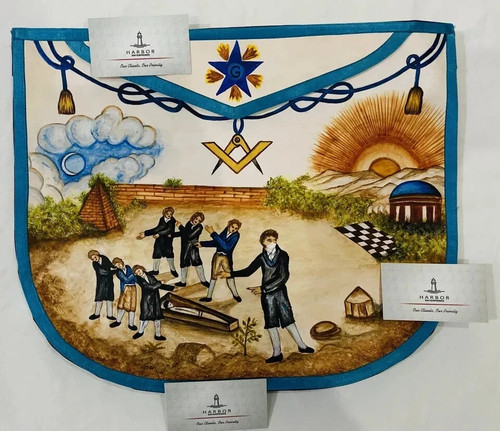 Masonic apron hand painted - masonic, apron–hand-painted
