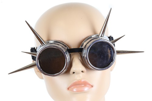 Long spike goggles cyber - goggles, punk
