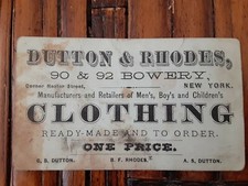 1875 Business Card BOWERY