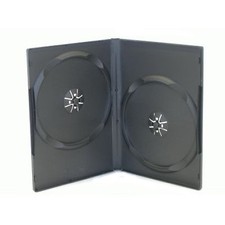 10 x Black Slim Double 7mm DVD