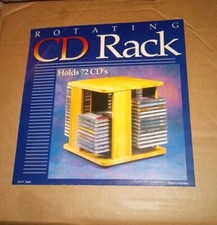 CD Rotating Wood Carousel Rack
