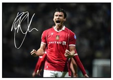 10951. Kieffer Moore Signed Pictures (A4 Prints) Wrexham Sheff United Wales etc.