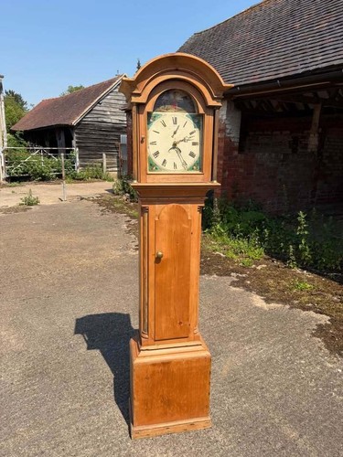 Antique pine long case country - antique,