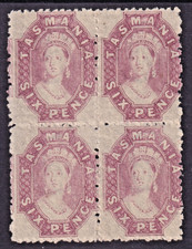 TASMANIA - QV CHALON 6d Dull