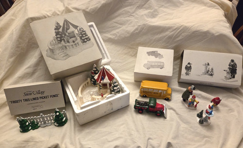 Dept snow village lot - snow,