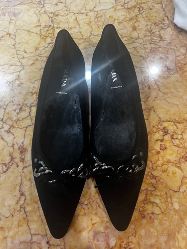 New prada suede flats - suede,