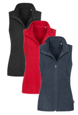 Stedman Ladies BLACK RED BLUE Breathable Lightweight Micro Fleece Vest Gilet