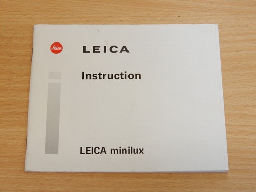 Leica minilux instruction - leica,