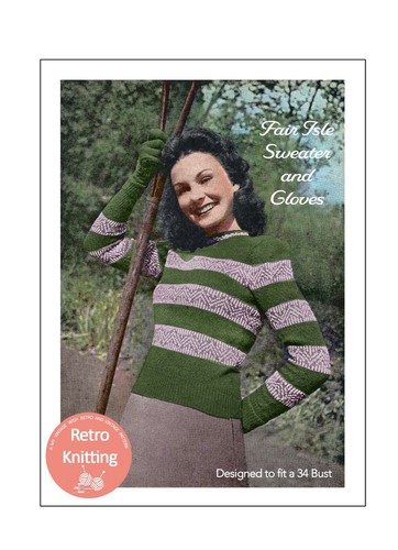 1940 ladies fair isle - 1940's,