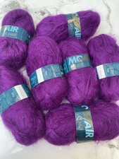 Luxury 80% Mohair Wool Yarn Hayfield Purple JOB LOT of 7 balls x 50gr =350gr
