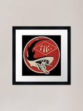 Tiki surfboards logo framed - tiki,