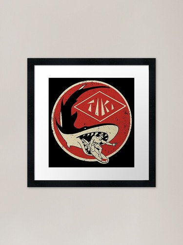 Tiki surfboards logo framed - tiki,