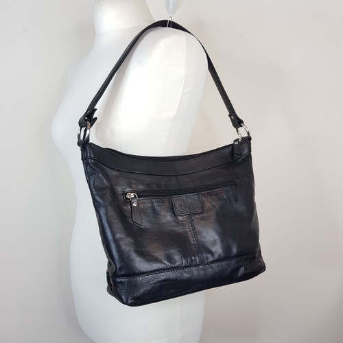 Rowallan genuine black - black, leather