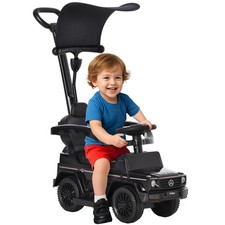 HOMCOM Kids Ride-on Push Car 3 in 1 Benz G350 Baby Floor Slider Walker, Black
