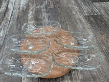 Vtg Anchor Hocking Fountain Ware Banana Boat Ice Cream Glass Dishes Set Of 5. 🧡