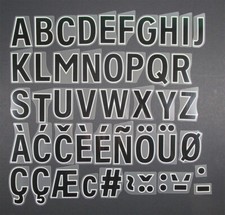 2023 - 2025 OFFICIAL AVERY DENNISON PREMIER LEAGUE BLACK PLAYER SIZE LETTERS