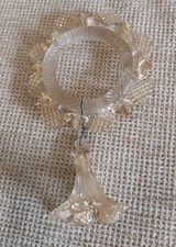 Murano glass gold ring piece, loop & flower venetian glass chandelier