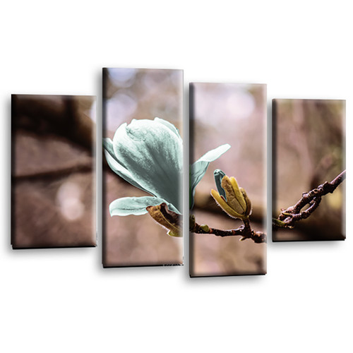 Floral wall art duck egg - wall,