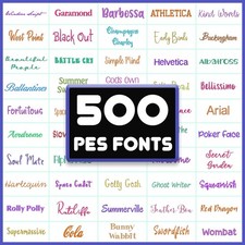 PES Brother Embroidery Font